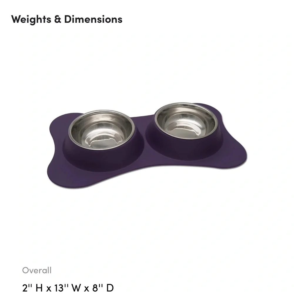 DOLCE FLEX BOWLS/DISH (PURPLE) by Loving Pets